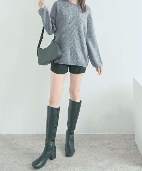 kirakiraShop(キラキラショップ)の「ボリューム袖 ラグラン ニット(ニット/セーター・レディース・クリーム/ブルー/グレー/ピンク/グリーン/オレンジ・FREE)」の8枚目の写真