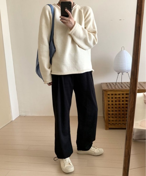 kirakiraShop(キラキラショップ)の「ボリューム袖 ラグラン ニット(ニット/セーター・レディース・クリーム/ブルー/グレー/ピンク/グリーン/オレンジ・FREE)」の15枚目の写真