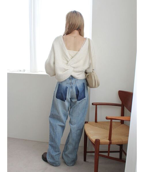 Ungrid（アングリッド）の「バックオープンデザインニット（ニット/セーター・レディース・アイボリー/レッド/ブラウン・FREE）」の9枚目の写真