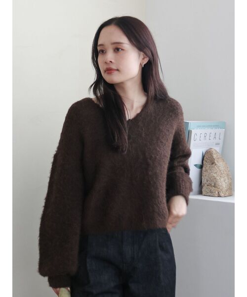 Ungrid（アングリッド）の「バックオープンデザインニット（ニット/セーター・レディース・アイボリー/レッド/ブラウン・FREE）」の11枚目の写真