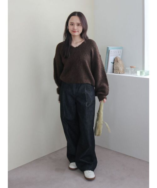 Ungrid（アングリッド）の「バックオープンデザインニット（ニット/セーター・レディース・アイボリー/レッド/ブラウン・FREE）」の12枚目の写真