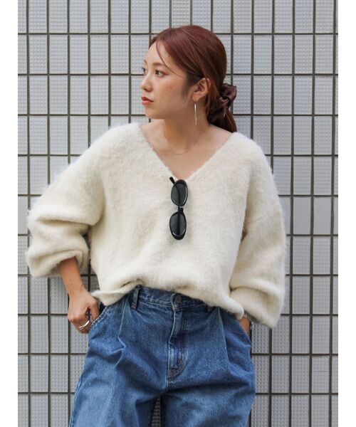 Ungrid（アングリッド）の「バックオープンデザインニット（ニット/セーター・レディース・アイボリー/レッド/ブラウン・FREE）」の18枚目の写真