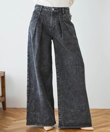 essentials タックワイドデニムパンツ