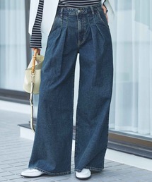 essentials タックワイドデニムパンツ