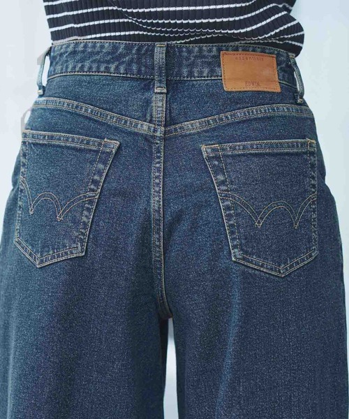 essentials タックワイドデニムパンツ（デニムパンツ）｜EDWIN