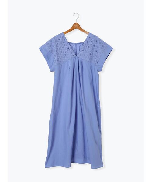 Lugnoncure(ルノンキュール)の「アイレットレースワンピース(ワンピース・レディース・ベージュ/ブルー/ブラック・F)」の12枚目の写真