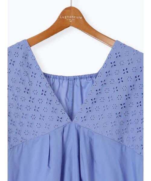 Lugnoncure(ルノンキュール)の「アイレットレースワンピース(ワンピース・レディース・ベージュ/ブルー/ブラック・F)」の14枚目の写真