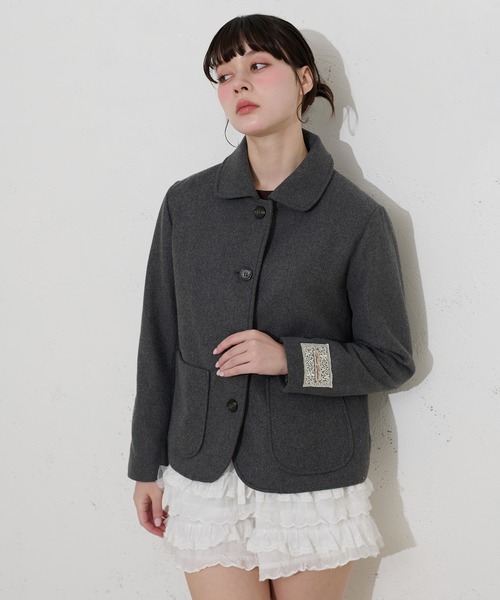 FCMM（エフシーエムエム）の「【日本限定】TAG JACKET COAT / タグジャケットコート（その他アウター・レディース・ネイビー/グレー・MEDIUM/SMALL）」の2枚目の写真