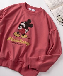 Disney（ディズニー）の「【71】【Disney/ディズニー】ミッキーマウス/トイストーリー/ルシファー/ズートピア アップリケ サガラ刺繍 裏毛スウェット/レディース（スウェット）」