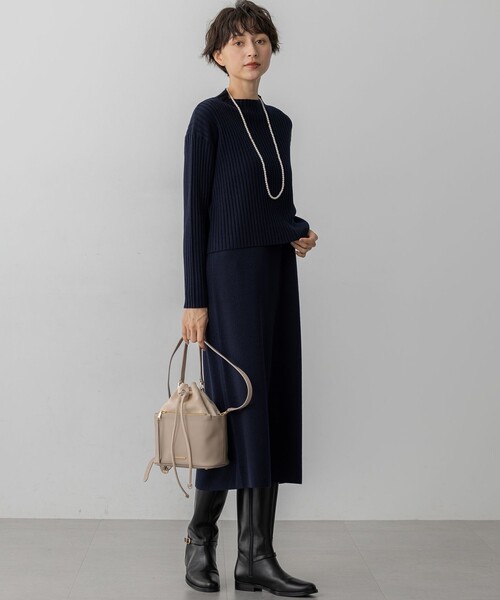 レイヤードニットツイン ワンピース（ワンピース）｜23区（ニジュウ