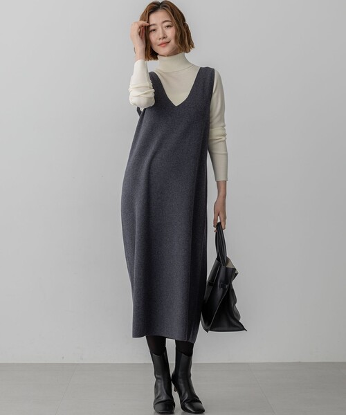 レイヤードニットツイン ワンピース（ワンピース）｜23区（ニジュウ