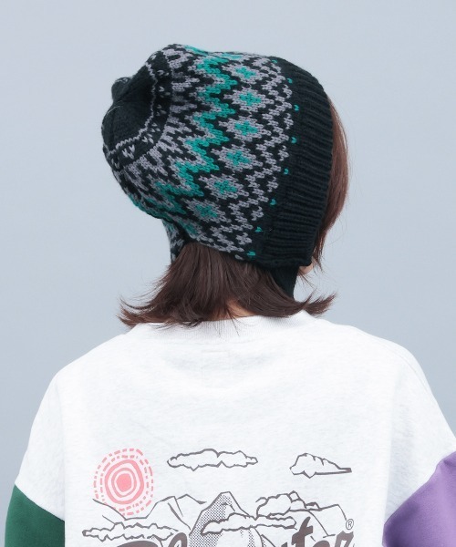 チチカカ(チチカカ)の「紐付きニットキャップ(ニットキャップ/ビーニー・レディース・オフホワイト/ブラック・FREE)」の6枚目の写真