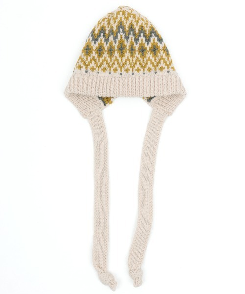 チチカカ(チチカカ)の「紐付きニットキャップ(ニットキャップ/ビーニー・レディース・オフホワイト/ブラック・FREE)」の7枚目の写真