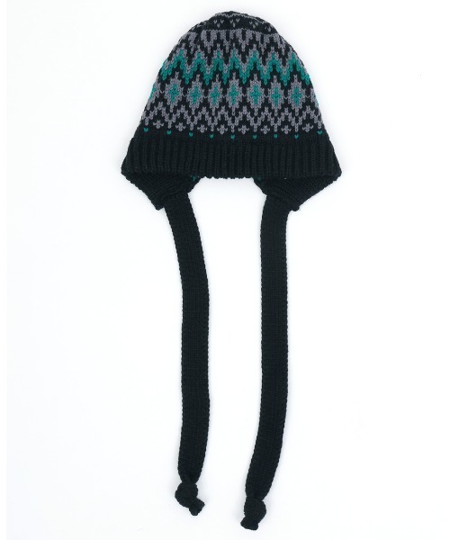 チチカカ(チチカカ)の「紐付きニットキャップ(ニットキャップ/ビーニー・レディース・オフホワイト/ブラック・FREE)」の8枚目の写真