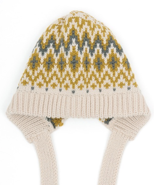 チチカカ(チチカカ)の「紐付きニットキャップ(ニットキャップ/ビーニー・レディース・オフホワイト/ブラック・FREE)」の9枚目の写真