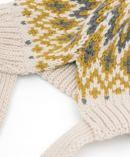 チチカカ(チチカカ)の「紐付きニットキャップ(ニットキャップ/ビーニー・レディース・オフホワイト/ブラック・FREE)」の11枚目の写真