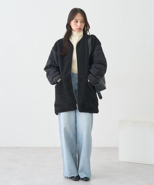 セール】【2025AW】ボアキルトミドルコート（ブルゾン）｜earth