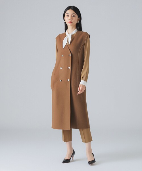 EFFE BEAMS（エッフェビームス）の「リバー ロング ジレ（その他アウター・レディース・ブラウン/ブラック・ONE SIZE）」の2枚目の写真