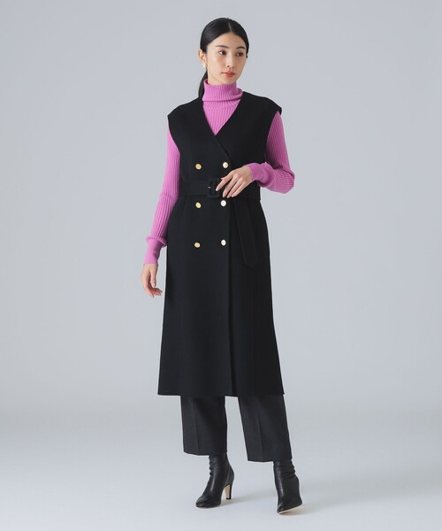 EFFE BEAMS（エッフェビームス）の「リバー ロング ジレ（その他アウター・レディース・ブラウン/ブラック・ONE SIZE）」の3枚目の写真