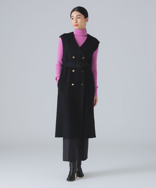 EFFE BEAMS（エッフェビームス）の「リバー ロング ジレ（その他アウター・レディース・ブラウン/ブラック・ONE SIZE）」の4枚目の写真