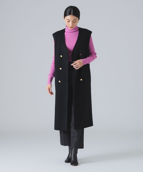 EFFE BEAMS（エッフェビームス）の「リバー ロング ジレ（その他アウター・レディース・ブラウン/ブラック・ONE SIZE）」の5枚目の写真