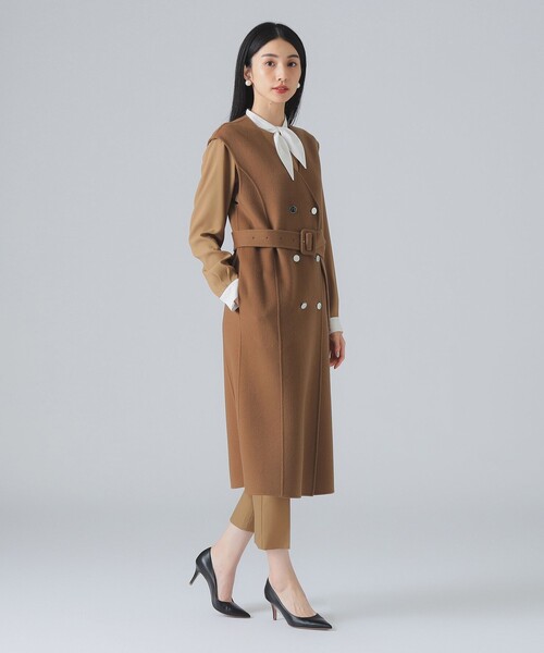 EFFE BEAMS（エッフェビームス）の「リバー ロング ジレ（その他アウター・レディース・ブラウン/ブラック・ONE SIZE）」の6枚目の写真