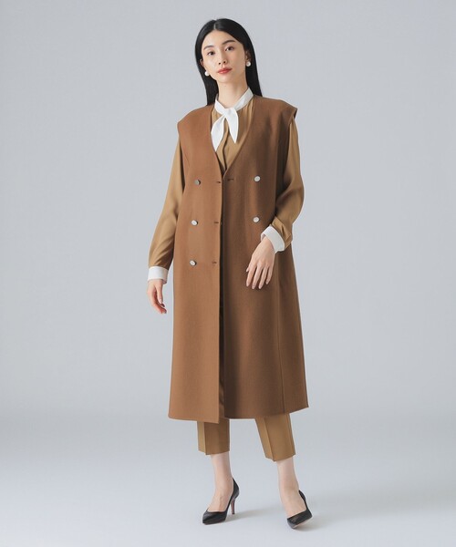 EFFE BEAMS（エッフェビームス）の「リバー ロング ジレ（その他アウター・レディース・ブラウン/ブラック・ONE SIZE）」の7枚目の写真