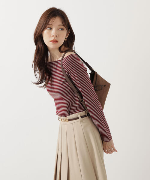 PROPORTION BODY DRESSING（プロポーションボディドレッシング）の「＜ハンドウォッシャブル＞オフショルカットソー / 1215260001（Tシャツ/カットソー・レディース・ブラック系その他/ワイン・FREE）」の9枚目の写真