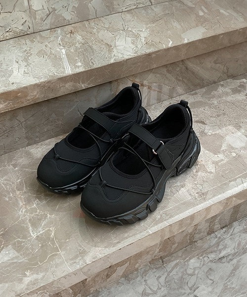 c.u.l(シーユーエル)の「クロスコード バレエ メリージェーン スニーカー culs149(スニーカー・レディース・ブラック・37/36/38/39)」の9枚目の写真