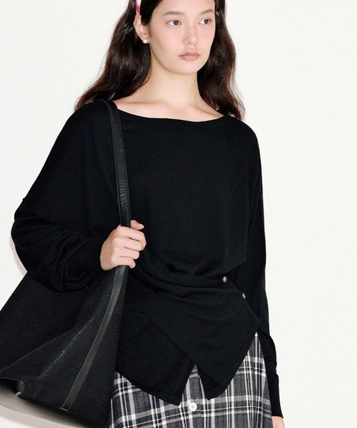 セール】クロスプラケット ウールニットトップス FQ25S211【Fano