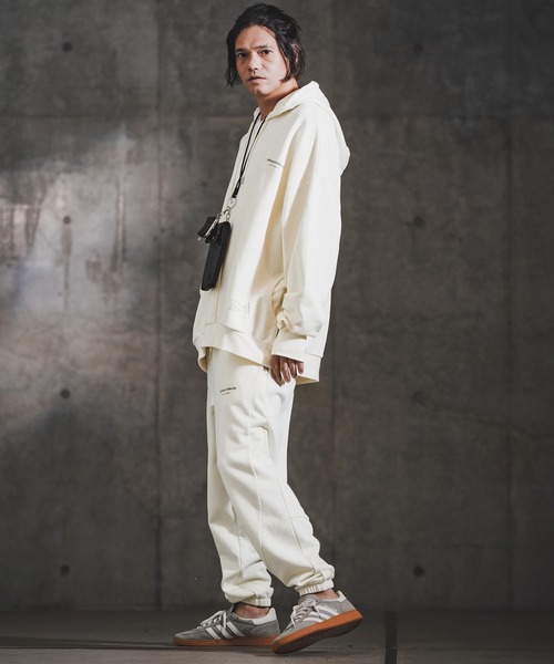 GLIMCLAP（グリムクラップ）の「mpa3941-Point Graphic Sweat Hoodie スウェットパーカー(192-057-gla-cf)（パーカー・メンズ・ブラック/オフホワイト/ミックスグレー・S/M/L）」の17枚目の写真