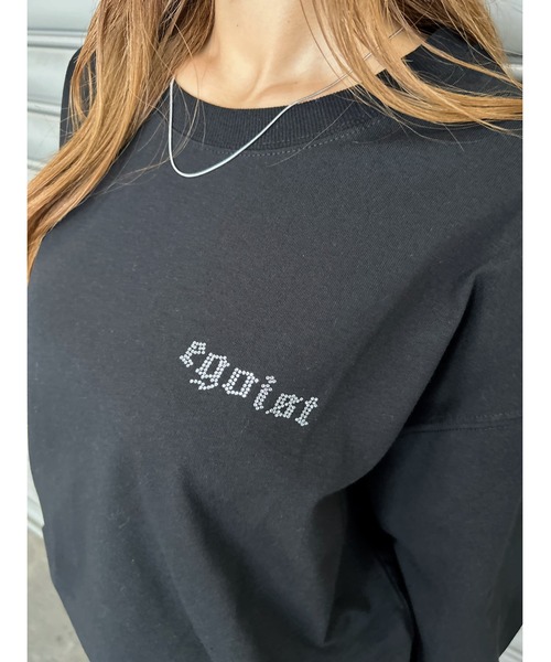 EGOIST(エゴイスト)の「ラインストーンロゴユニセックスロンT(Tシャツ/カットソー・レディース・ホワイト/ブラック・FREE)」の22枚目の写真