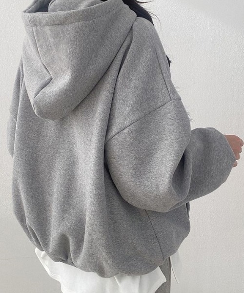 SHEPP(シープ)の「フロント刺繍 ルーズフーディー(パーカー・レディース・ブルー/グレー/ブラック/アイボリー・M/L)」の17枚目の写真