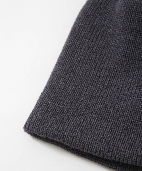 NANO universe（ナノユニバース）の「リブニットビーニー（ニットキャップ/ビーニー・レディース・チャコール/ベージュ・FREE）」の5枚目の写真