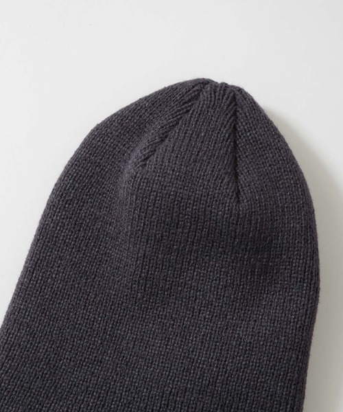 NANO universe（ナノユニバース）の「リブニットビーニー（ニットキャップ/ビーニー・レディース・チャコール/ベージュ・FREE）」の6枚目の写真