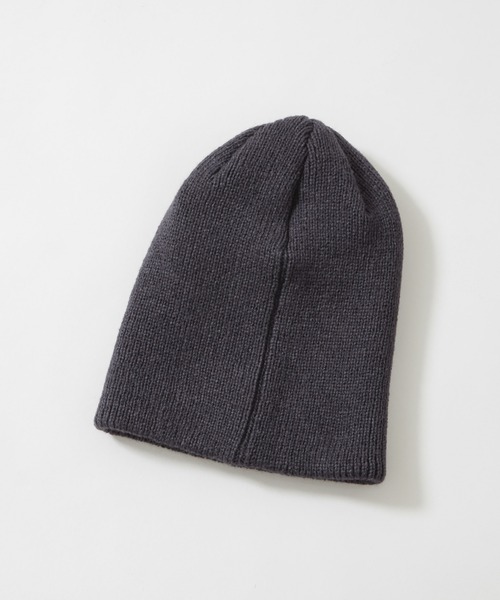 NANO universe（ナノユニバース）の「リブニットビーニー（ニットキャップ/ビーニー・レディース・チャコール/ベージュ・FREE）」の7枚目の写真