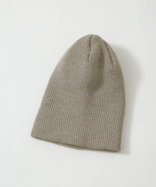 NANO universe（ナノユニバース）の「リブニットビーニー（ニットキャップ/ビーニー・レディース・チャコール/ベージュ・FREE）」の3枚目の写真