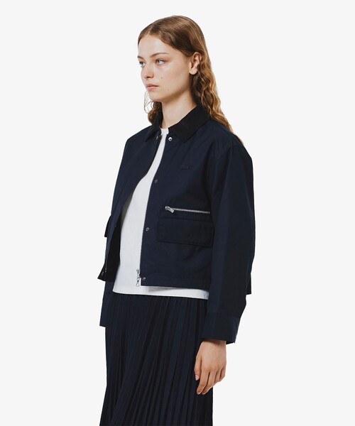 1*2様 Lacoste ネイビー ジップアップショートブルゾン 1*2様 Lacoste ネイビー ジップアップショートブルゾン