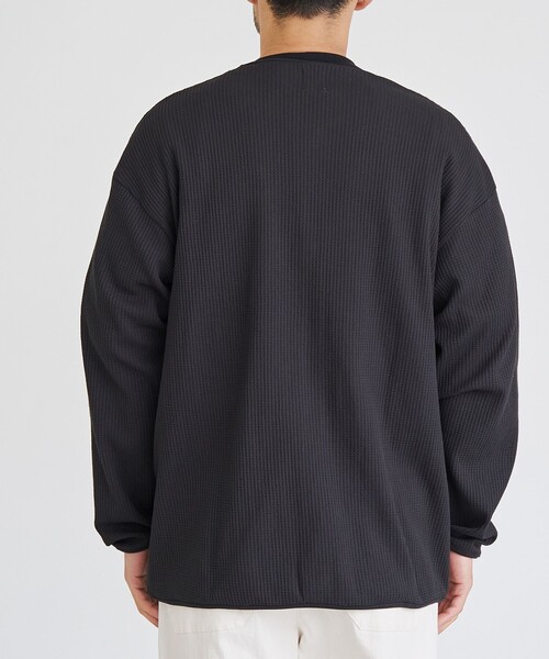 coen（コーエン）の「コンフォートワッフルカーディガン（カーディガン/ボレロ・メンズ・ナチュラル/ダークグレー・XL/L/M/S）」の11枚目の写真