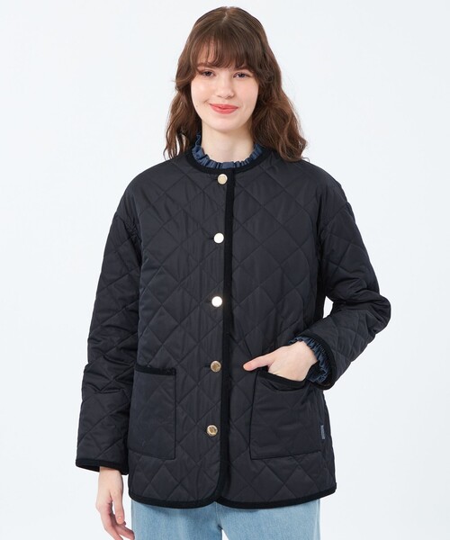 MACKINTOSH PHILOSOPHY（ﾏｯｷﾝﾄｯｼｭ ﾌｨﾛｿﾌｨｰ）の「【ROYTON MIDDLE WIDE（ロイトンミドルワイド）】キルティング（ブルゾン・レディース・ダークネイビー/カーキ/ホワイト系その他・38/40/36）」の3枚目の写真