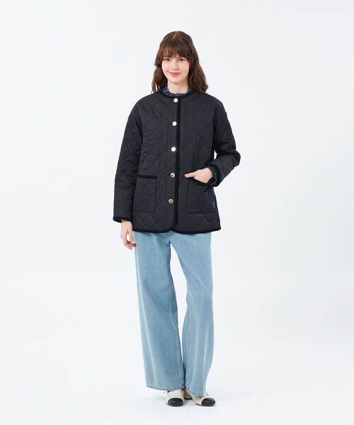 MACKINTOSH PHILOSOPHY（ﾏｯｷﾝﾄｯｼｭ ﾌｨﾛｿﾌｨｰ）の「【ROYTON MIDDLE WIDE（ロイトンミドルワイド）】キルティング（ブルゾン・レディース・ダークネイビー/カーキ/ホワイト系その他・38/40/36）」の4枚目の写真