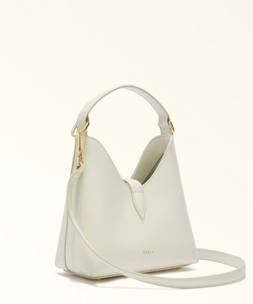 FURLA（フルラ）の「フルラ イリデ ミニホーボーバッグ（ショルダーバッグ・レディース・モカ/ホワイト/ブラック・ONE SIZE）」の8枚目の写真