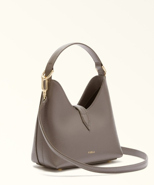 FURLA（フルラ）の「フルラ イリデ ミニホーボーバッグ（ショルダーバッグ・レディース・モカ/ホワイト/ブラック・ONE SIZE）」の11枚目の写真