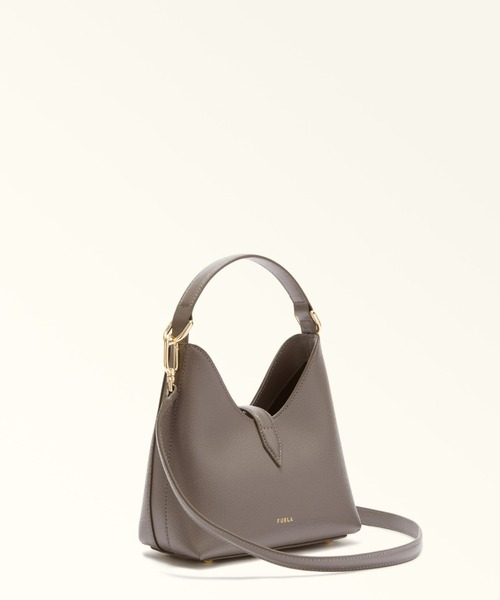 FURLA（フルラ）の「フルラ イリデ (Furla Iride) ミニホーボーバッグ（ショルダーバッグ・レディース・モカ/ホワイト/ブラック・ONE SIZE）」の11枚目の写真