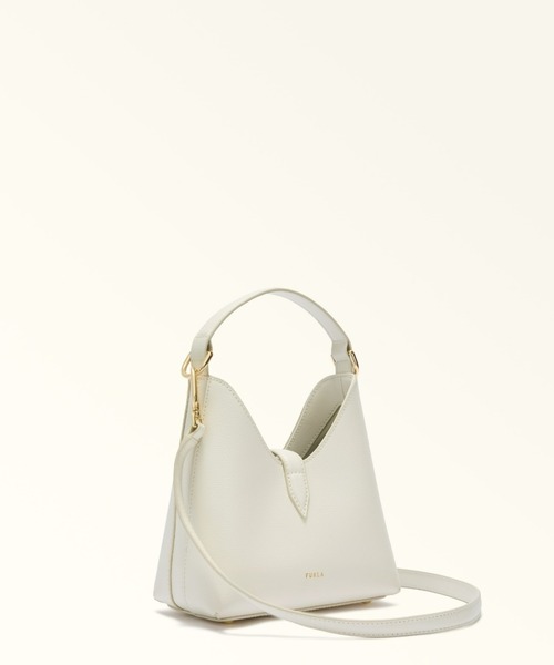 FURLA（フルラ）の「フルラ イリデ (Furla Iride) ミニホーボーバッグ（ショルダーバッグ・レディース・モカ/ホワイト/ブラック・ONE SIZE）」の14枚目の写真