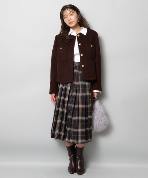 JUSGLITTY（ジャスグリッティー）の「プリーツラップミディスカート