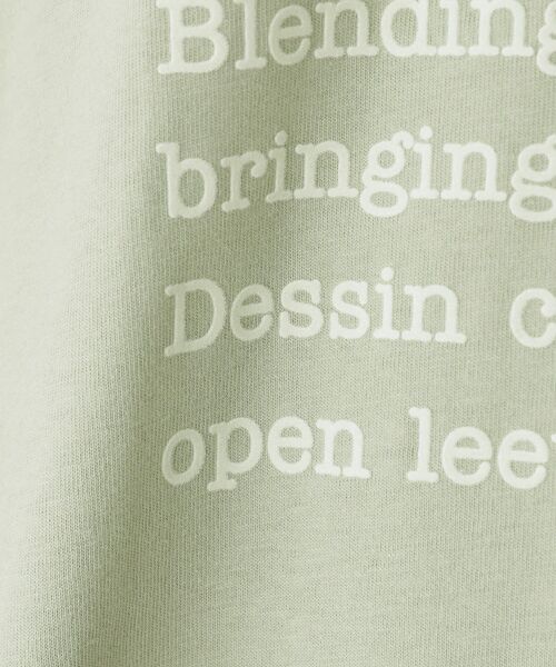 Dessin(デッサン)の「【洗える】メッセージロゴロングスリーブTシャツ(Tシャツ/カットソー・レディース・ホワイト系/ライトグリーン/ネイビー・01/02/03)」の11枚目の写真