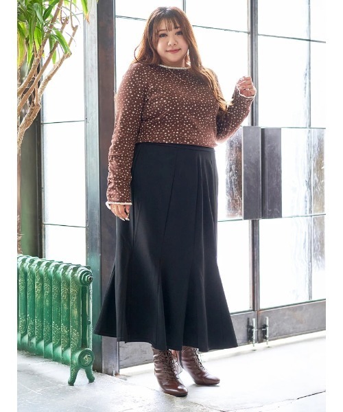 Re-J&SUPURE(リジェイアンドスプル)の「【大きいサイズ】【Kannaコラボ】小花柄プルオーバー(Tシャツ/カットソー・レディース・ブラウン/オフホワイト・XX-LARGE/XXX-LARGE/XXXX-LARGE)」の9枚目の写真