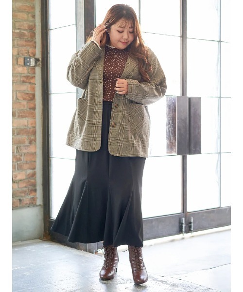 Re-J&SUPURE(リジェイアンドスプル)の「【大きいサイズ】【Kannaコラボ】小花柄プルオーバー(Tシャツ/カットソー・レディース・ブラウン/オフホワイト・XX-LARGE/XXX-LARGE/XXXX-LARGE)」の14枚目の写真