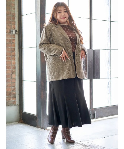 Re-J&SUPURE(リジェイアンドスプル)の「【大きいサイズ】【Kannaコラボ】小花柄プルオーバー(Tシャツ/カットソー・レディース・ブラウン/オフホワイト・XX-LARGE/XXX-LARGE/XXXX-LARGE)」の15枚目の写真